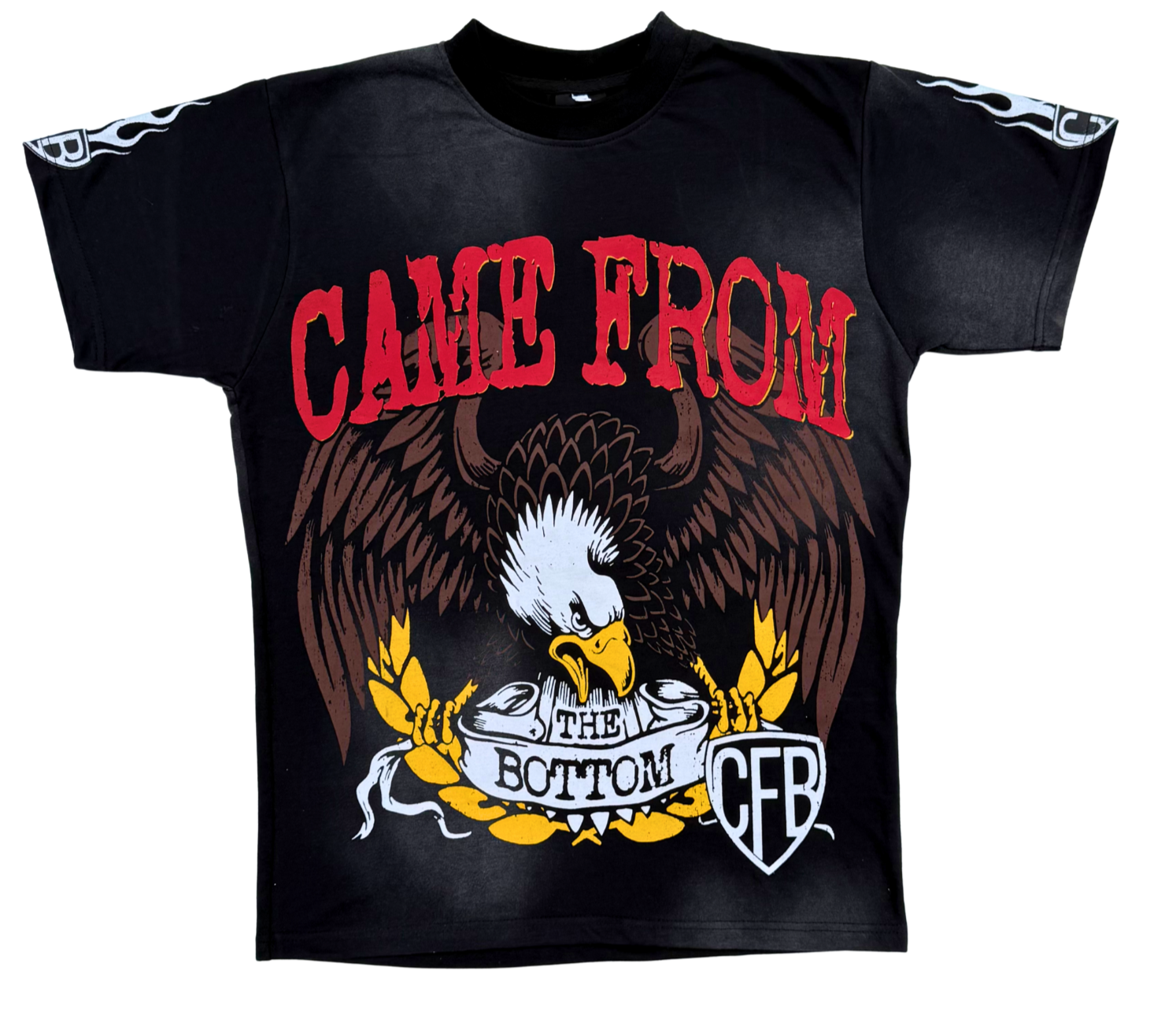 CFB BLACK ACID WASH TEE SHIRT