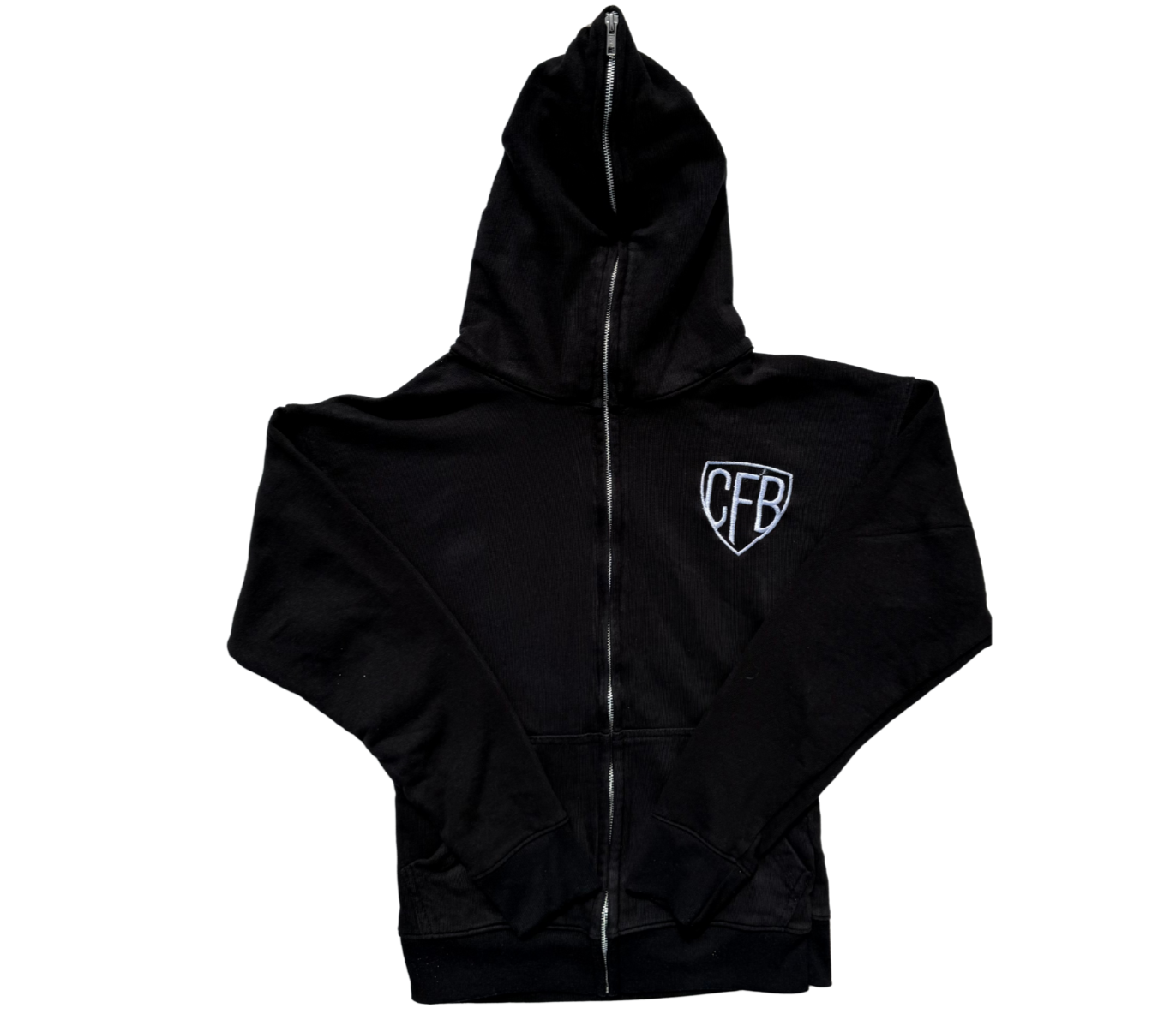 CFB BLACK FULL ZIP LOGO HOODIE