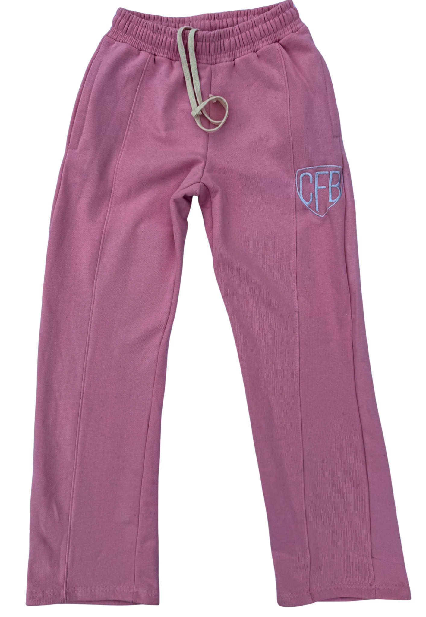 CFB WOMENS PINK LOGO COTTON FLARE SWEATPANTS
